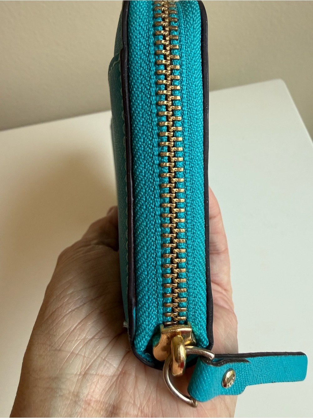 kate spade Teal Zip-Around Wallet with Wristlet - Picture 3 of 4